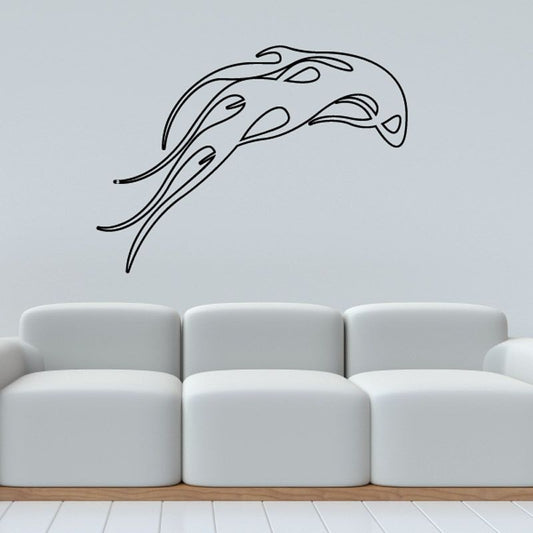 Image of Fireball Ghost Flames Car Decal - Vinyl Decal - Wall Decal - CF108