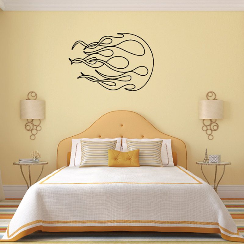 Image of Fireball Ghost Flames Car Decal - Vinyl Decal - Wall Decal - CF138