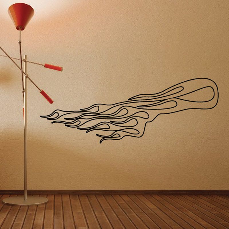 Image of Fireball Ghost Flames Car Decal - Vinyl Decal - Wall Decal - CF265