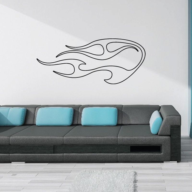 Image of Fireball Ghost Flames Car Decal - Vinyl Decal - Wall Decal - CF273