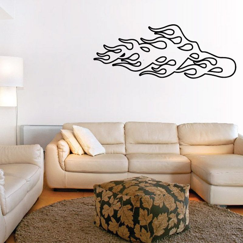 Image of Fireball Ghost Flames Car Decal - Vinyl Decal - Wall Decal - CF291