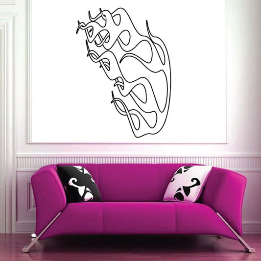 Image of Fireball Ghost Flames Car Decal - Vinyl Decal - Wall Decal - CF372