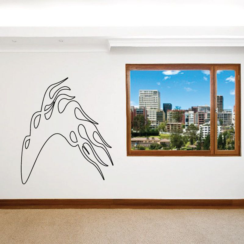 Image of Fireball Ghost Flames Car Decal - Vinyl Decal - Wall Decal - CF388