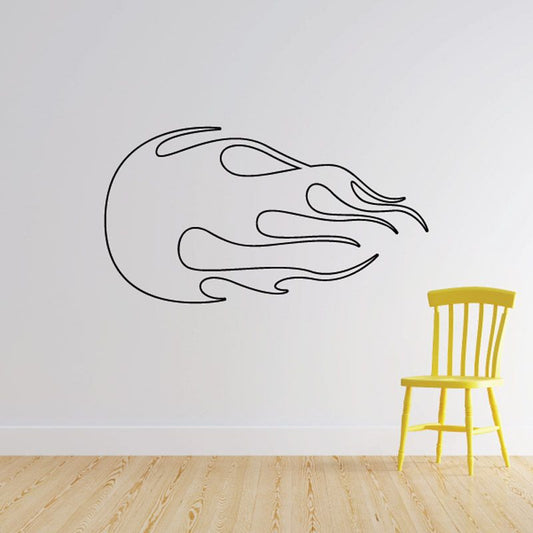 Image of Fireball Ghost Flames Car Decal - Vinyl Decal - Wall Decal - CF672