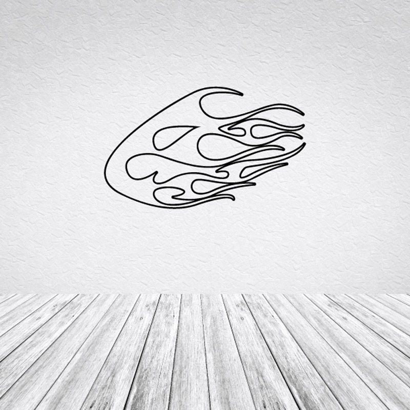 Image of Fireball Ghost Flames Car Decal - Vinyl Decal - Wall Decal - CF681