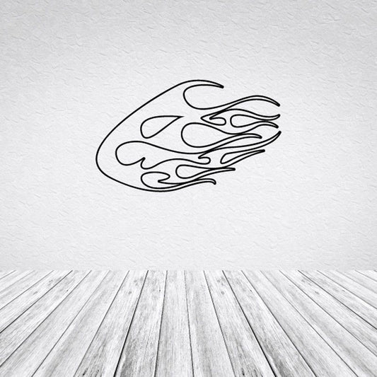 Image of Fireball Ghost Flames Car Decal - Vinyl Decal - Wall Decal - CF681