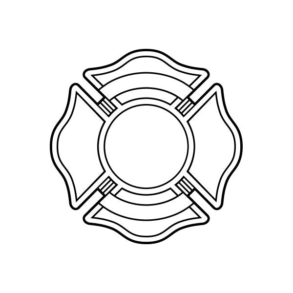 Image of Fireman Crest Outline Decal