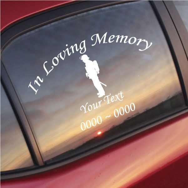 Image of Fireman Custom In Loving Memory Decal