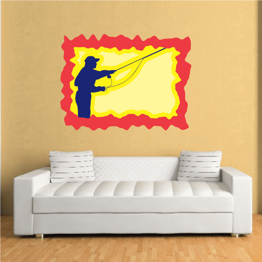 Image of Fishing Wall Decal - Vinyl Sticker - Car Sticker - Die Cut Sticker - CDSCOLOR004