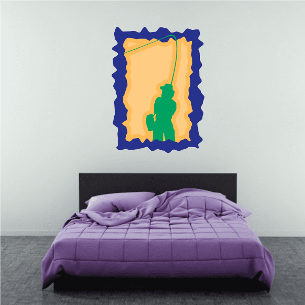 Image of Fishing Wall Decal - Vinyl Sticker - Car Sticker - Die Cut Sticker - CDSCOLOR016