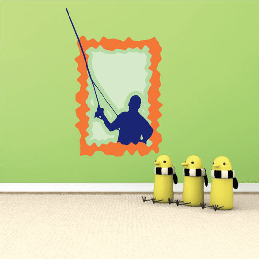 Image of Fishing Wall Decal - Vinyl Sticker - Car Sticker - Die Cut Sticker - CDSCOLOR018
