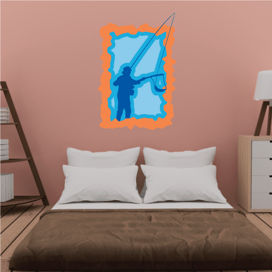 Image of Fishing Wall Decal - Vinyl Sticker - Car Sticker - Die Cut Sticker - CDSCOLOR020