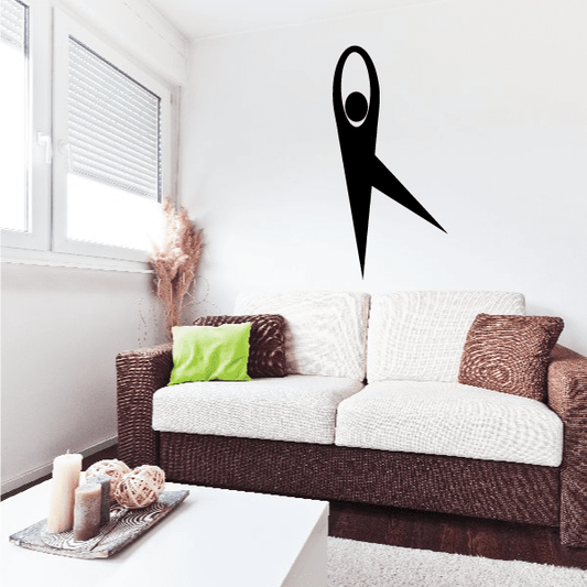 Black fitness wall decal vinyl with circular target and pointed arrow design