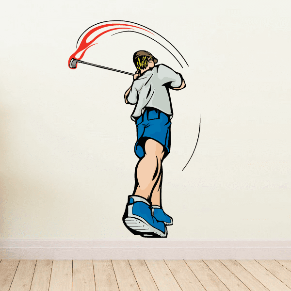 Image of Flaming Golf Wall Decal - Vinyl Sticker - Car Sticker - Die Cut Sticker - CDSCOLOR167