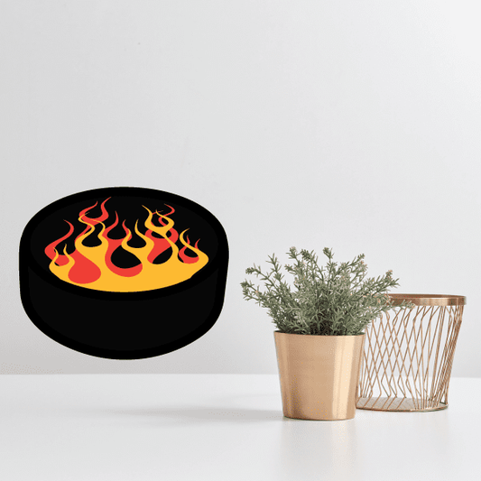 Image of Flaming Hockey Player Wall Decal - Vinyl Sticker - Car Sticker - Die Cut Sticker - CDSCOLOR187