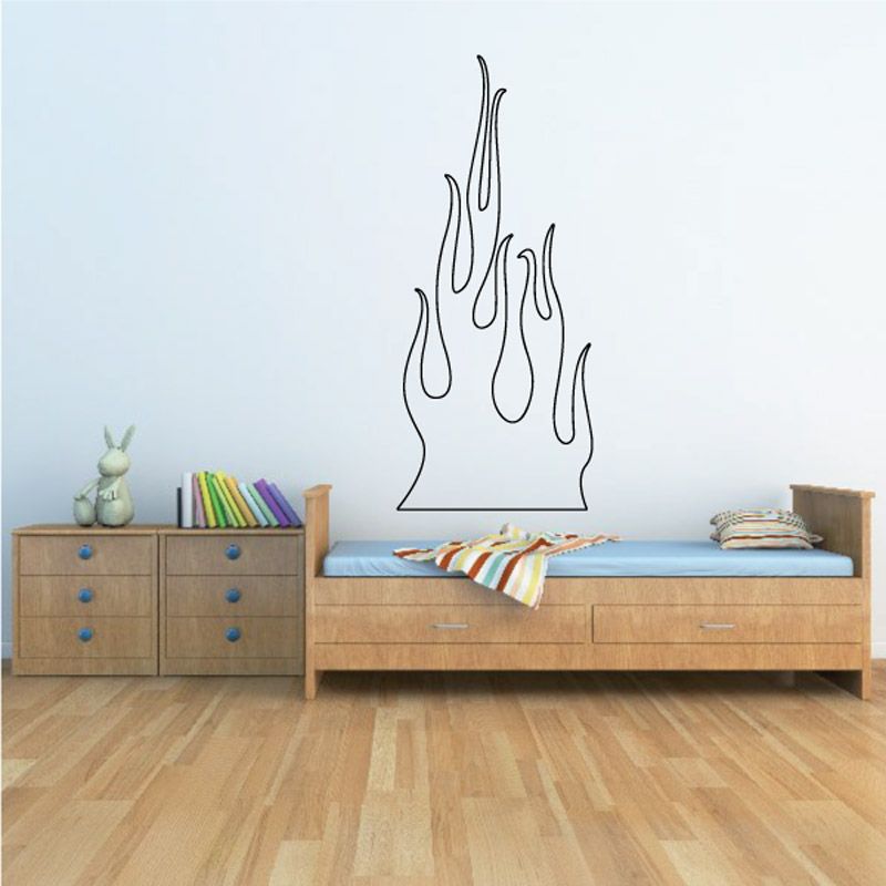 Image of Flat Ghost Flames Car Decal - Vinyl Decal - Wall Decal - CF012