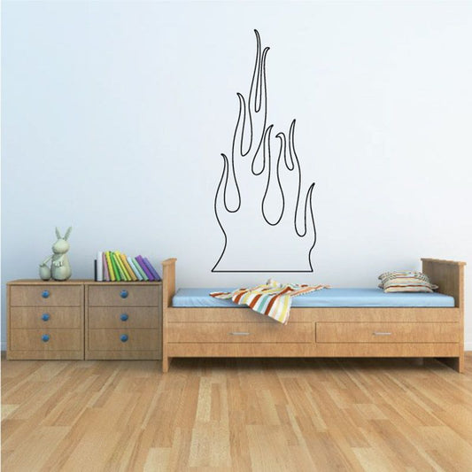 Image of Flat Ghost Flames Car Decal - Vinyl Decal - Wall Decal - CF012