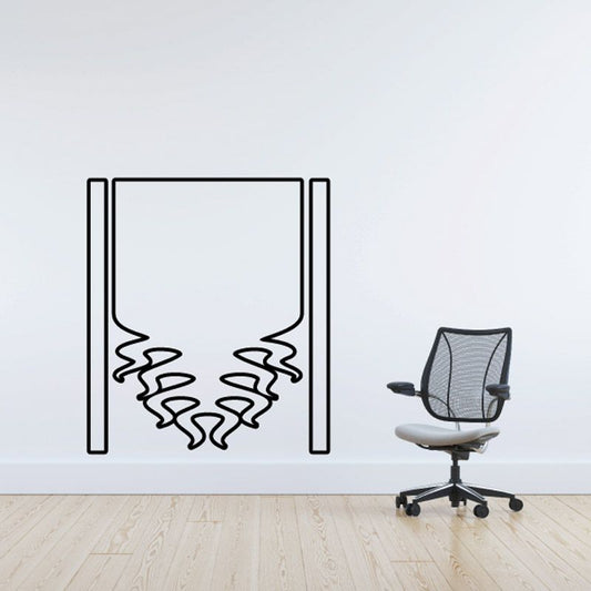 Image of Flat Sides Bars Top Ghost Flames Car Decal - Vinyl Decal - Wall Decal - CF614