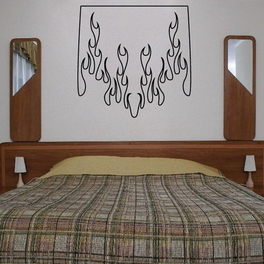 Image of Flat Top Ghost Flames Car Decal - Vinyl Decal - Wall Decal - CF582