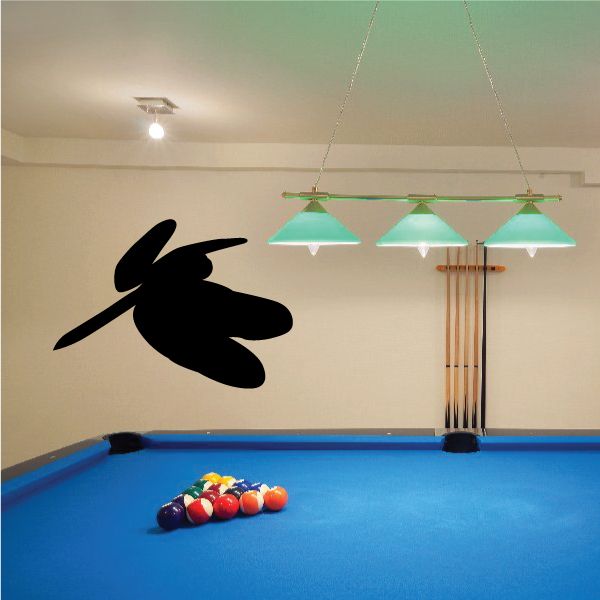 Black dragonfly wall decal silhouette