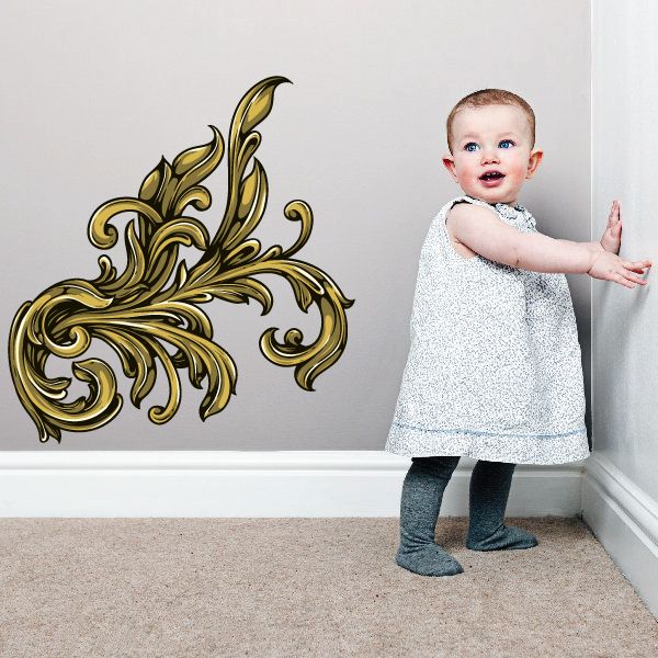 Image of Floral Corner Wall Decal - Vinyl Car Sticker - Uscolor003