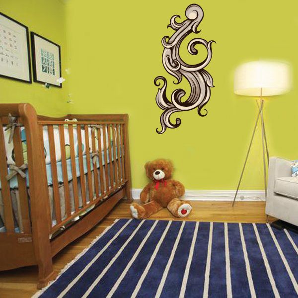 Image of Floral Corner Wall Decal - Vinyl Car Sticker - Uscolor008