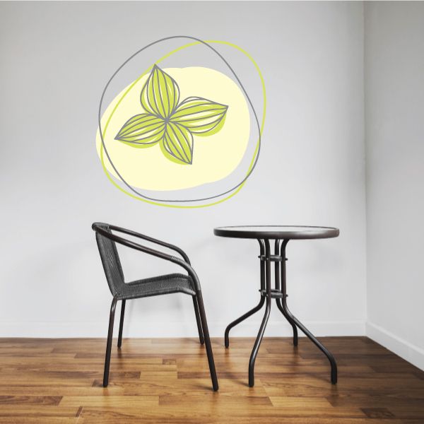 Image of Floral Doodle Wall Decal - Vinyl Decal - Car Decal - Idcolor004