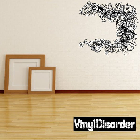 Image of Floral Frame Wall Decal - Vinyl Car Sticker - Uscolor004