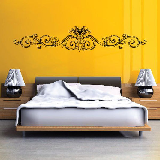 Image of Floral Frame Wall Decal - Vinyl Car Sticker - Uscolor008