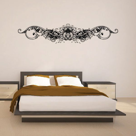 Image of Floral Frame Wall Decal - Vinyl Car Sticker - Uscolor009