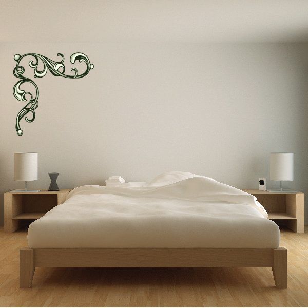 Image of Floral Frame Wall Decal - Vinyl Car Sticker - Uscolor014