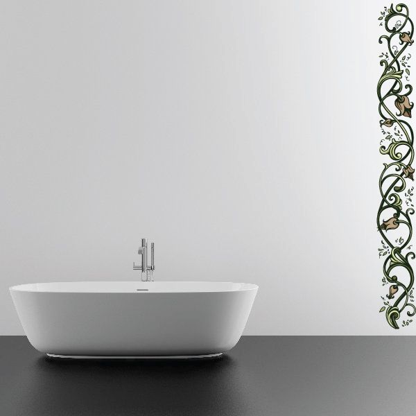 Image of Floral Frame Wall Decal - Vinyl Car Sticker - Uscolor018