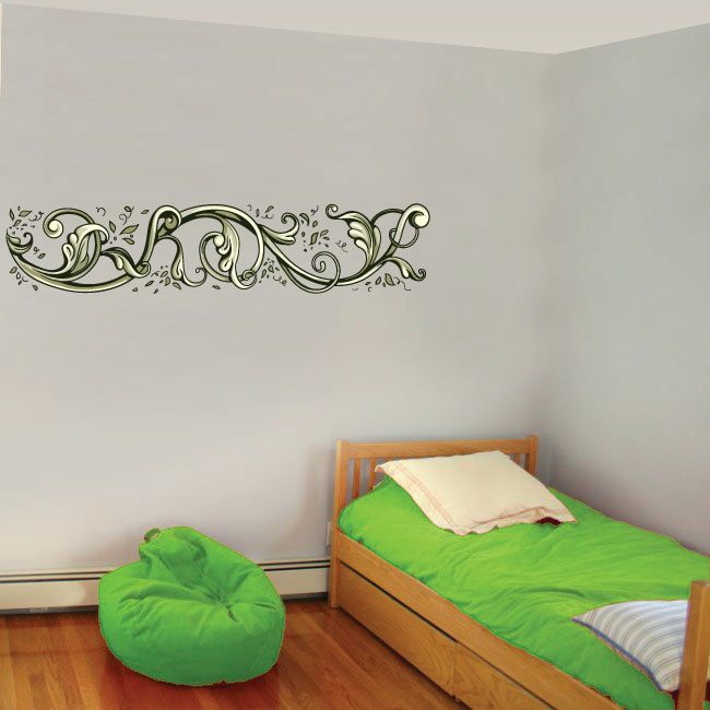 Image of Floral Frame Wall Decal - Vinyl Car Sticker - Uscolor023