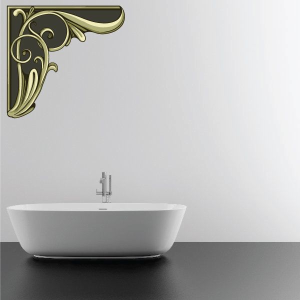 Image of Floral Frame Wall Decal - Vinyl Car Sticker - Uscolor032