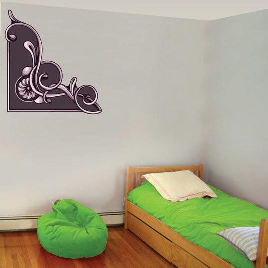 Image of Floral Frame Wall Decal - Vinyl Car Sticker - Uscolor035