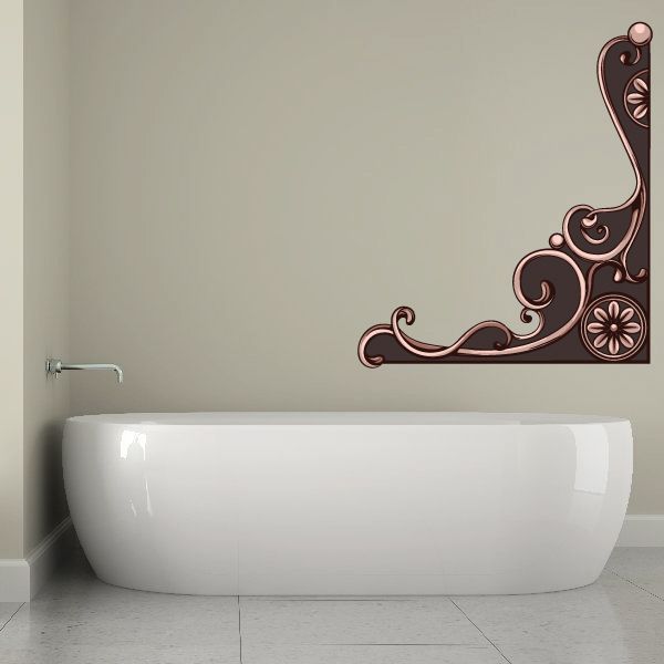 Image of Floral Frame Wall Decal - Vinyl Car Sticker - Uscolor036