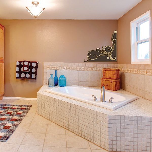 Image of Floral Frame Wall Decal - Vinyl Car Sticker - Uscolor037