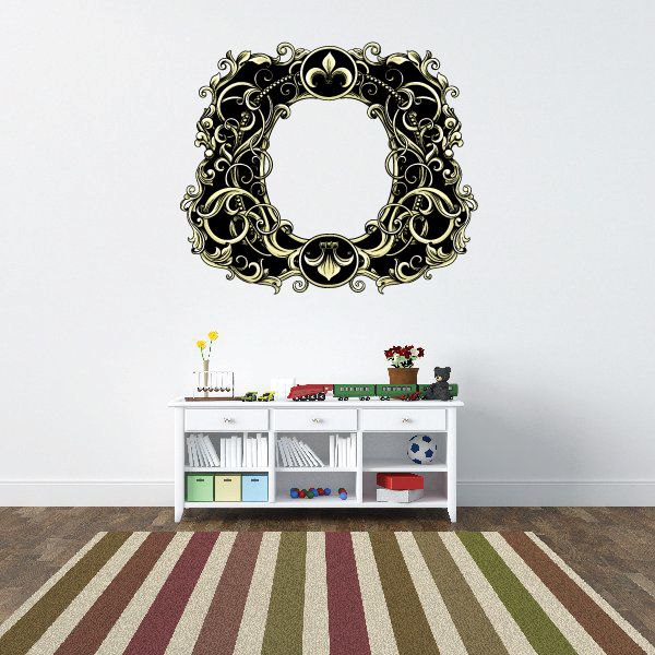 Image of Floral Frame Wall Decal - Vinyl Car Sticker - Uscolor044