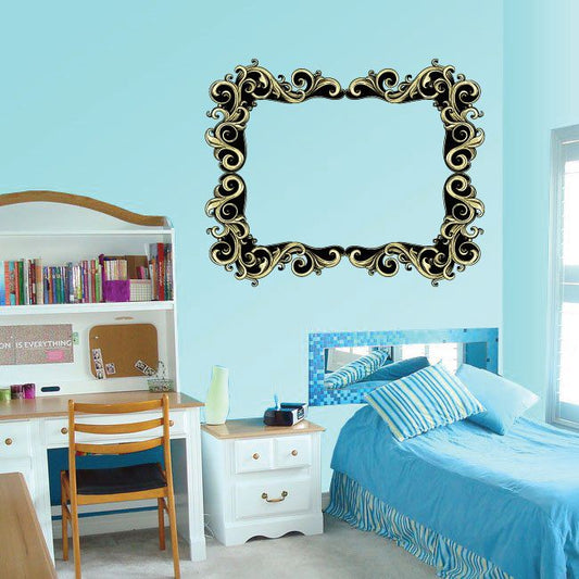 Image of Floral Frame Wall Decal - Vinyl Car Sticker - Uscolor048