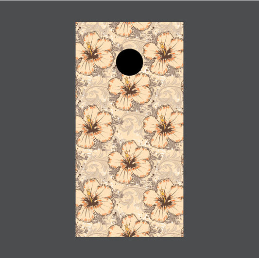 Image of Flower Cornhole Board Wraps
