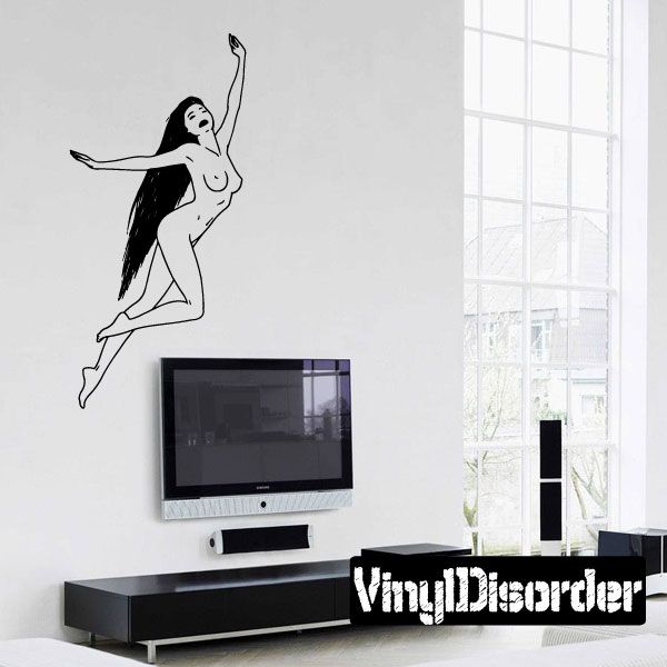 Image of Flying Nude Woman Decal