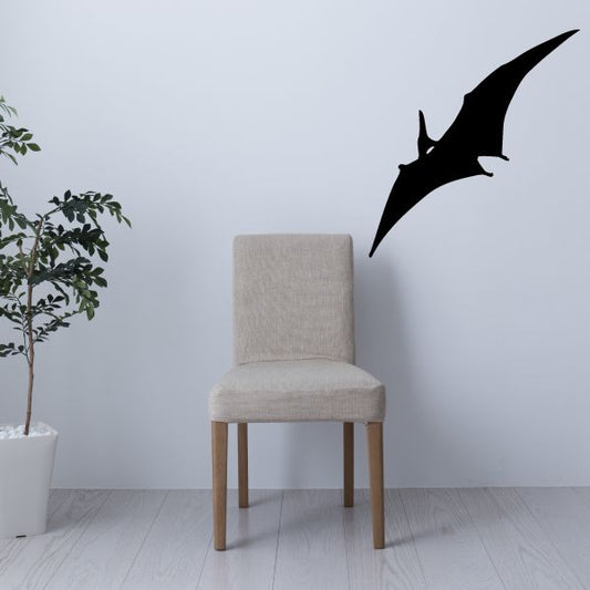 Flying pterodactyl wall decal with black flying silhouette