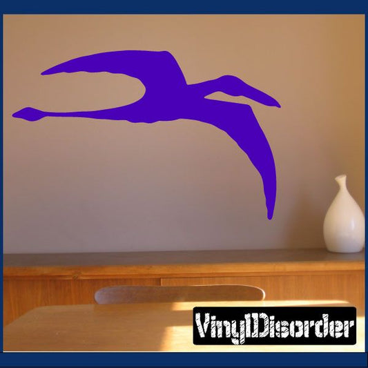 Purple flying horse wall decal silhouette