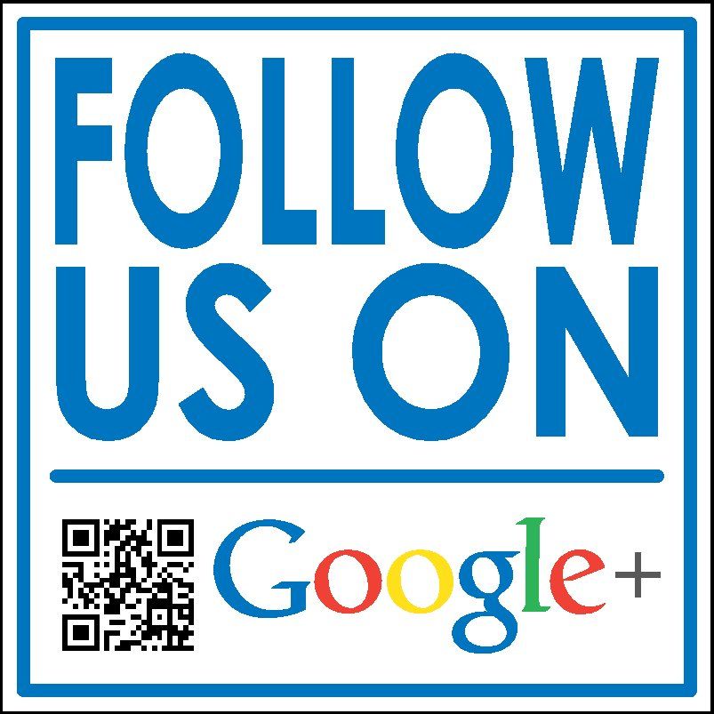 Follow Us on Google Plus Sticker - Vinyl Sticker - Car Sticker - 004