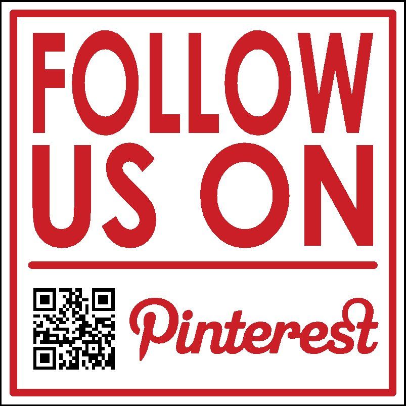 Follow Us on Pinterest Sticker - Vinyl Sticker - Car Sticker - 004