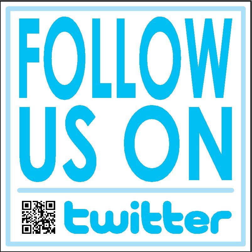 Follow Us on Twitter Sticker - Vinyl Sticker - Car Sticker - 004