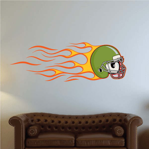 Image of Football Helmet Wall Decal - Vinyl Sticker - Car Sticker - Die Cut Sticker - CDSCOLOR034