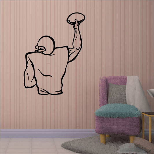 Image of Football Player Wall Decal - Vinyl Decal - Car Decal - CDS055