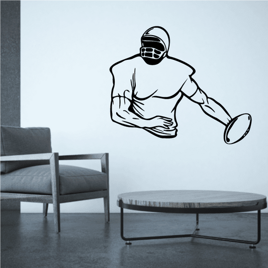 Image of Football Player Wall Decal - Vinyl Decal - Car Decal - CDS059