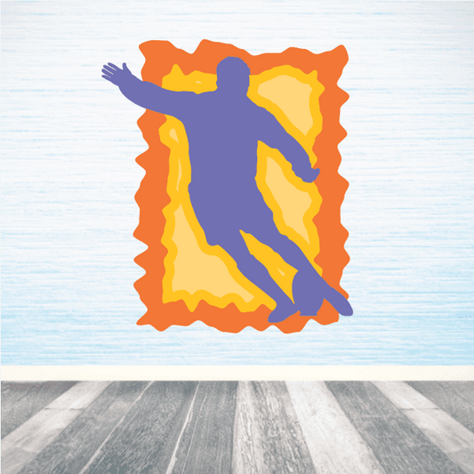Image of Football Player Wall Decal - Vinyl Sticker - Car Sticker - Die Cut Sticker - CDSCOLOR038